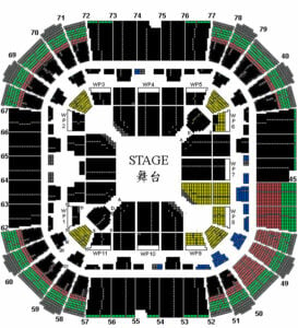 林家謙演唱會座位表 2022年8月19, 24-26日