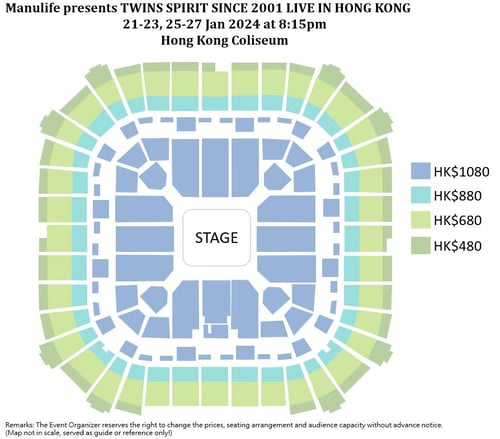Twins演唱會座位表